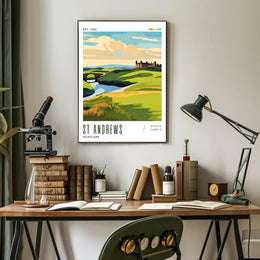 St Andrews Historical Landscape Travel Poster