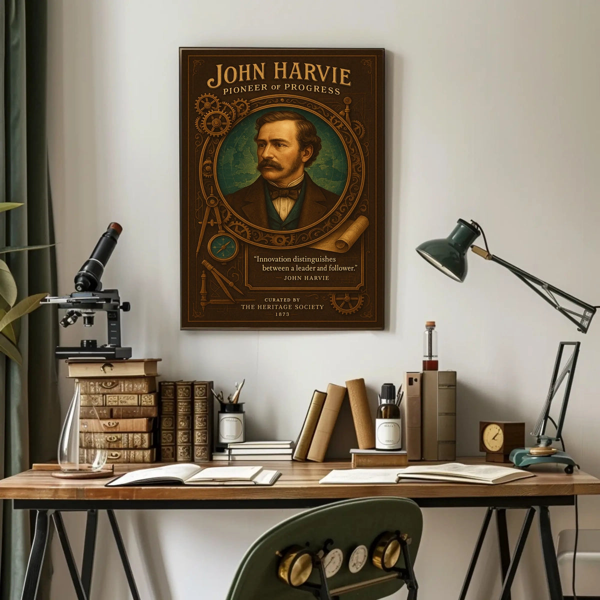 John Harvie Pioneer of Progress Poster