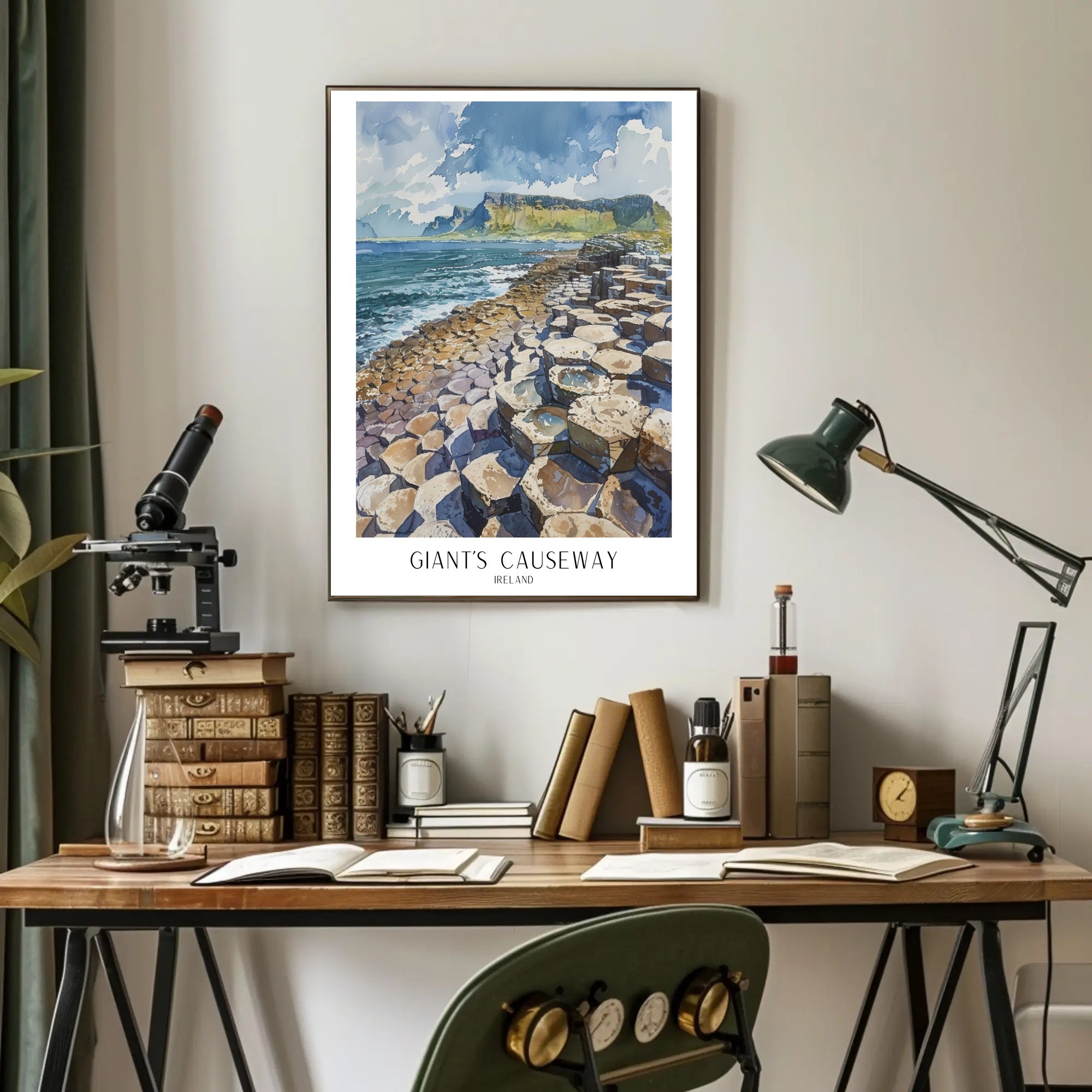 Giant's Causeway Wonder: Irish Landscape Travel Poster PosterGoat