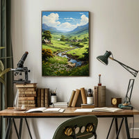 Tranquil Countryside Landscape Poster