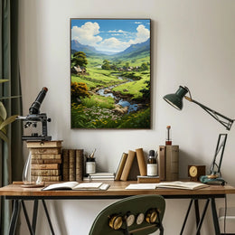 Tranquil Countryside Landscape Poster