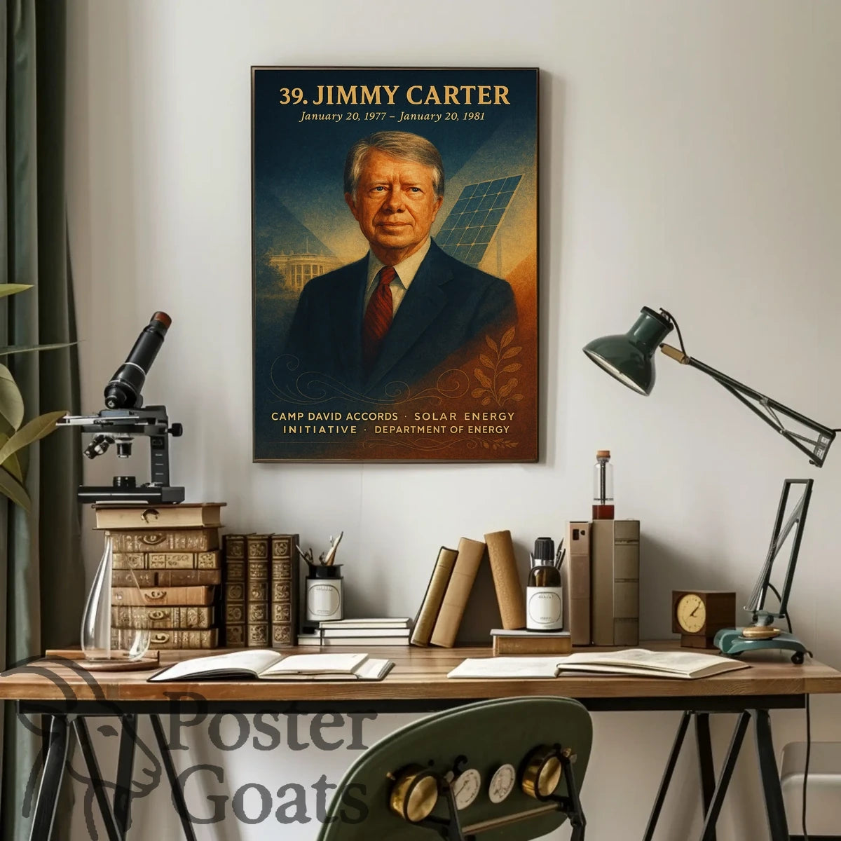 Jimmy Carter Historical Presidency Vintage Poster