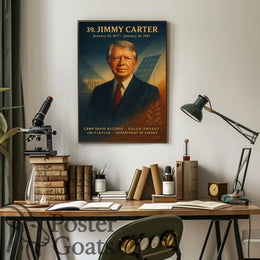 Jimmy Carter Historical Presidency Vintage Poster