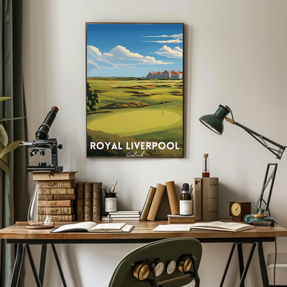 Royal Liverpool Golf Course Travel Poster