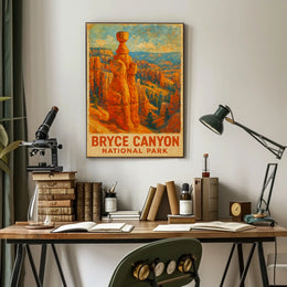 Bryce Canyon National Park Iconic Majestic Scenic Landscape Travel Wall Art Souvenir Gift Poster