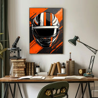 Racing Helmet Dynamic Design Sports Poster