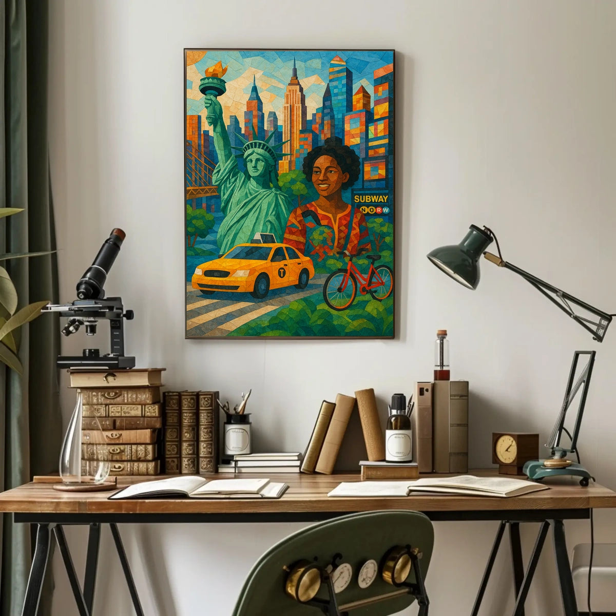 Vibrant New York City Poster For Urban Art Lovers Decor