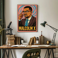 Malcolm X Iconic Leader Poster