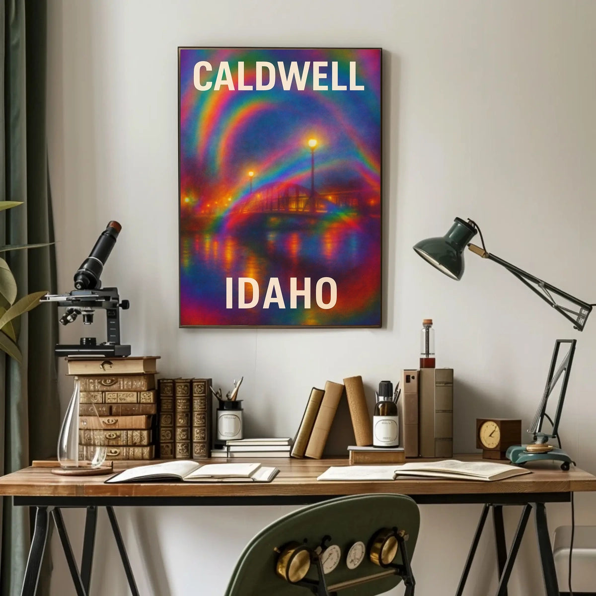 Caldwell Idaho Wanderlust Travel Impressionism Poster