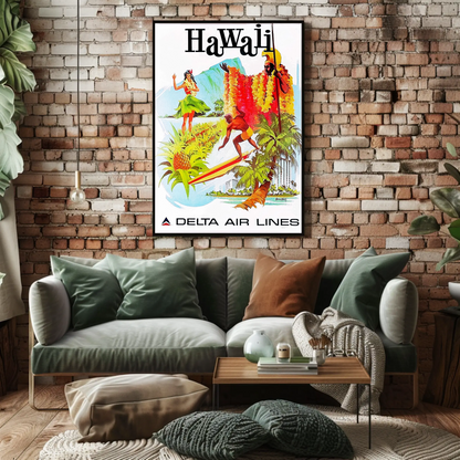 Hawaii Air Lines Travel Poster