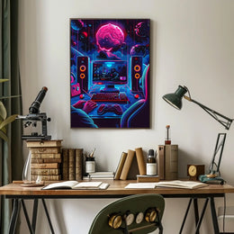 Cosmic Gaming Adventure Poster