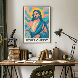 Jesus Christ Iconic Representation Poster