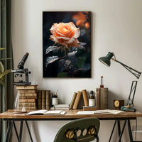 Dew-Kissed Rose Poster PosterGoat