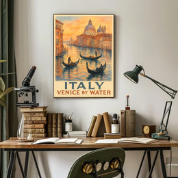 Italy Venice by Water Poster