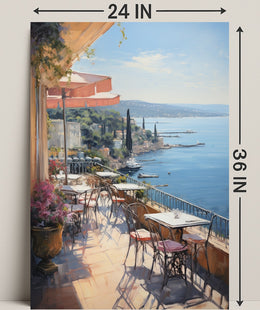 Seaside Terrace Escape Poster
