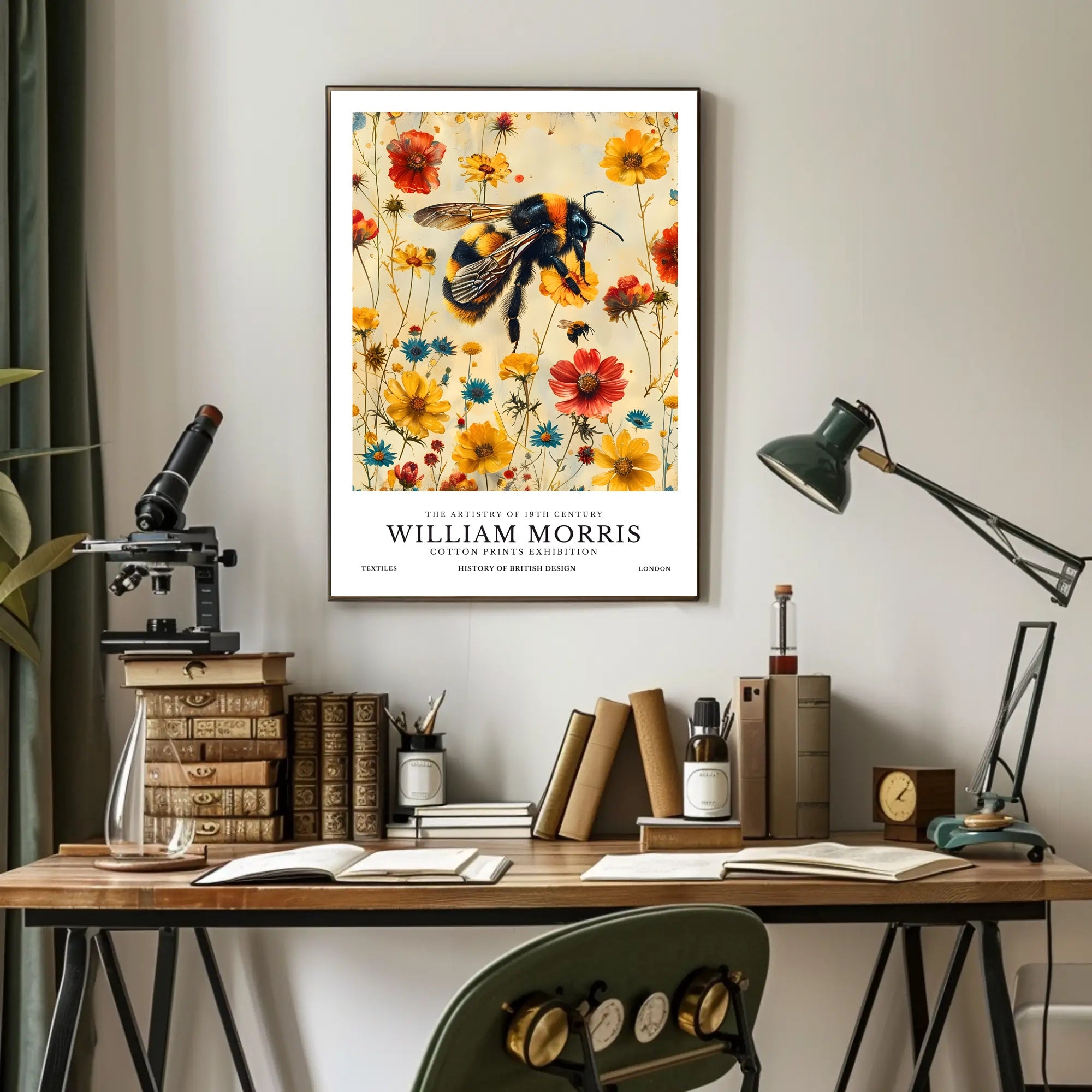 William Morris Vintage Bee Botanical Artistic Poster