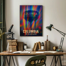 Columbia Missouri Scenic Travel Minimalist Photography Realism Urban Inspire Wall Art Poster