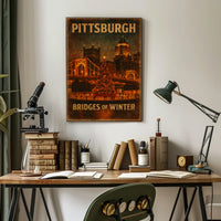 Pittsburgh Bridges Of Winter Poster