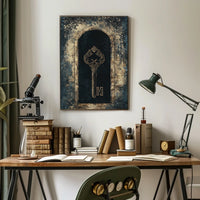 Intricate Antique Key Design Gothic Heritage Poster