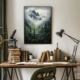 Mystical Train Adventure in Nature Travel Poster