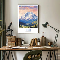 Denali National Park Scenic Travel Poster Print