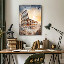 Colosseum Ancient Rome Travel Artwork Travel Poster
