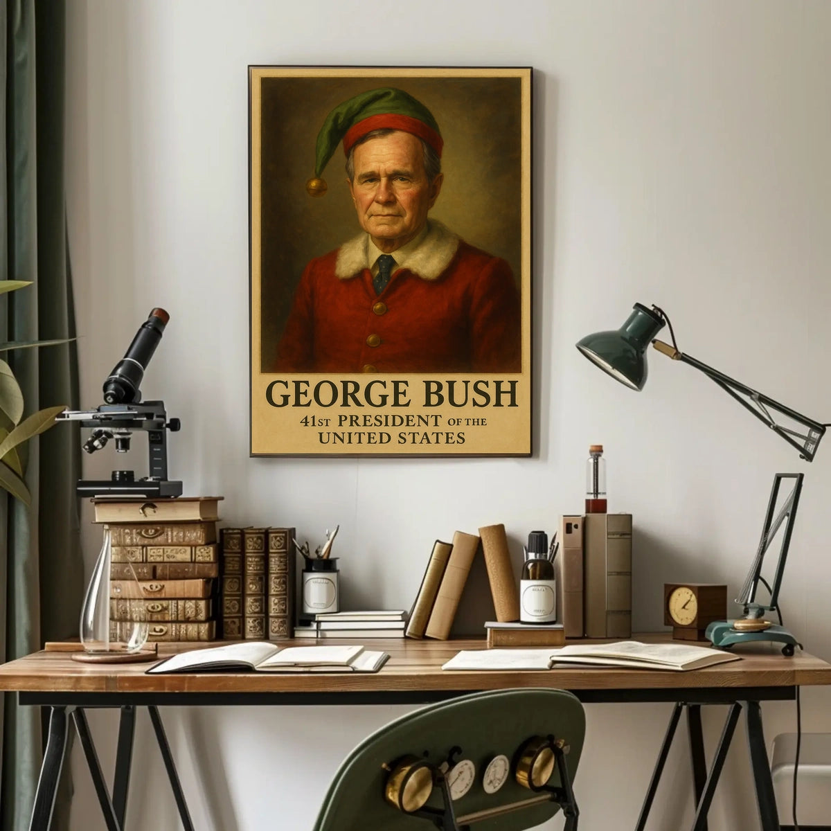 George Bush Santa Pop Art Political or Propaganda Poster