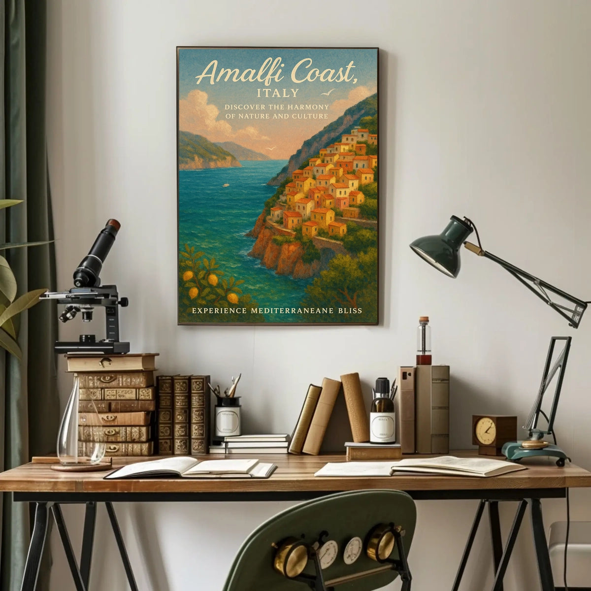 Amalfi Coast Vintage Travel Poster Art Print