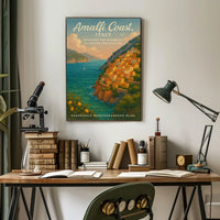 Amalfi Coast Vintage Travel Poster Art Print