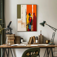Cultural Silhouettes Vibrant Poster Wall Art