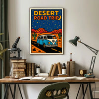 Desert Road Trip Adventure Poster