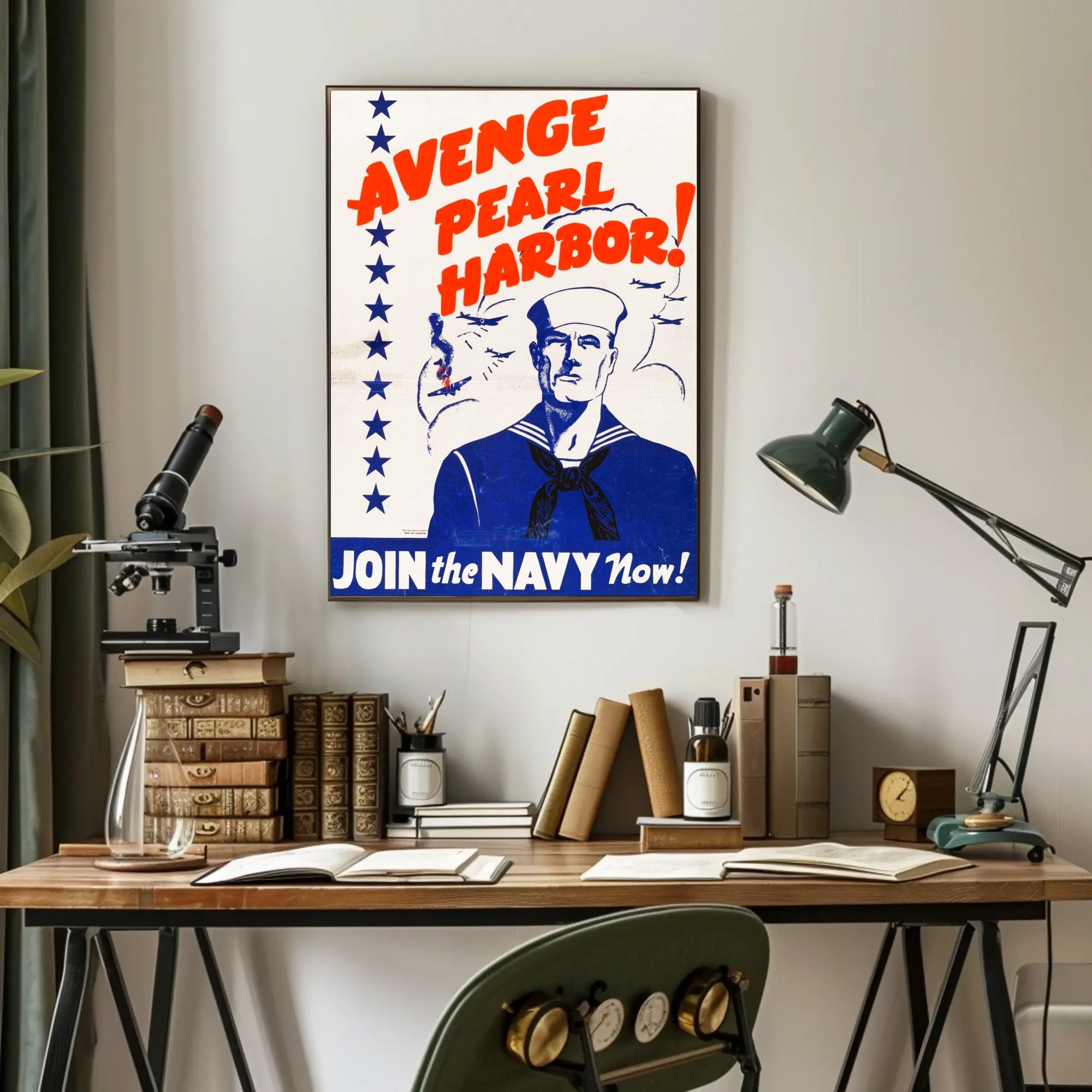 Avenge Pearl Harbor: Join the Navy Now! Poster PosterGoat