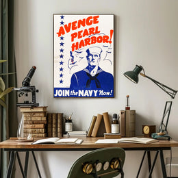 Avenge Pearl Harbor: Join the Navy Now! Poster PosterGoat