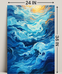 Oceanic Whirl Poster