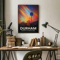 Durham Skyline Vibrant Digital Painting Poster