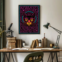 Mystical Feline Art Poster