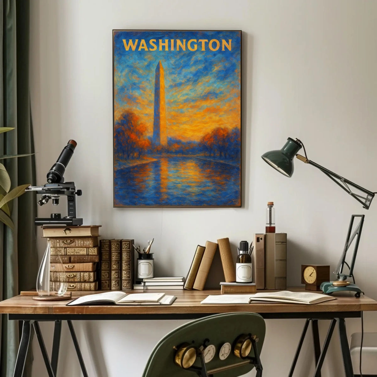 Washington Monument At Sunset Poster