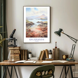 Galápagos Islands Serene Landscape Travel Poster PosterGoat