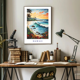 Hawaiian Tropical Paradise Travel Poster PosterGoat