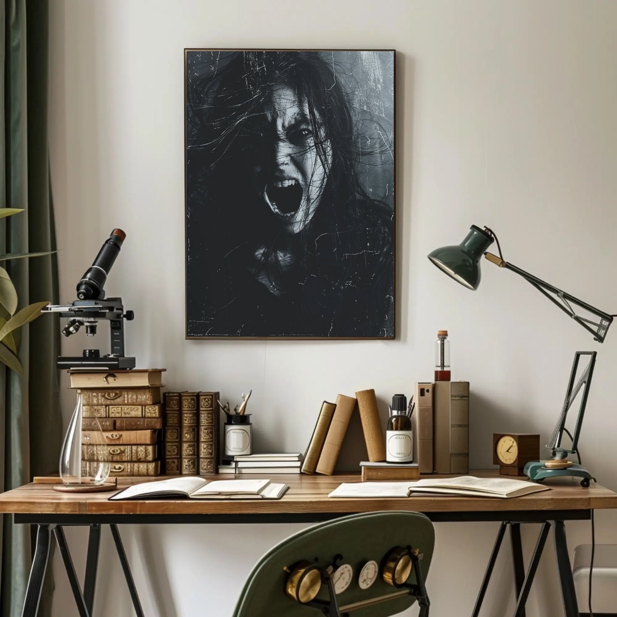 Scream in the Shadows Art Print Poster Decor PosterGoat