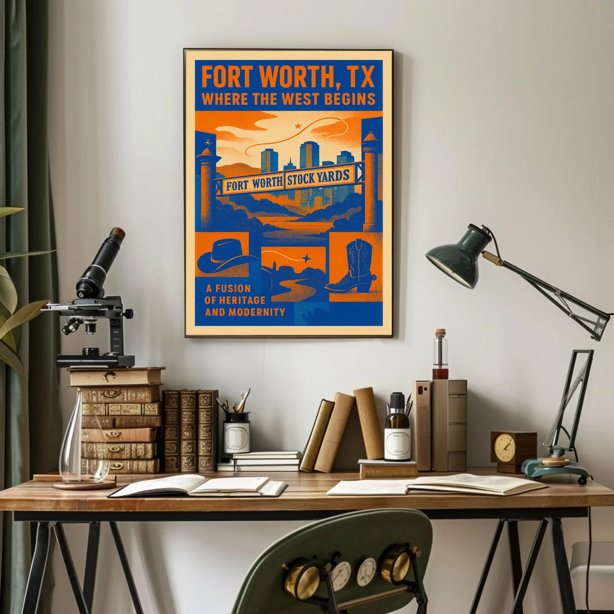 Fort Worth, TX Where the West Begins Poster