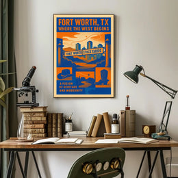 Fort Worth, TX Where the West Begins Poster