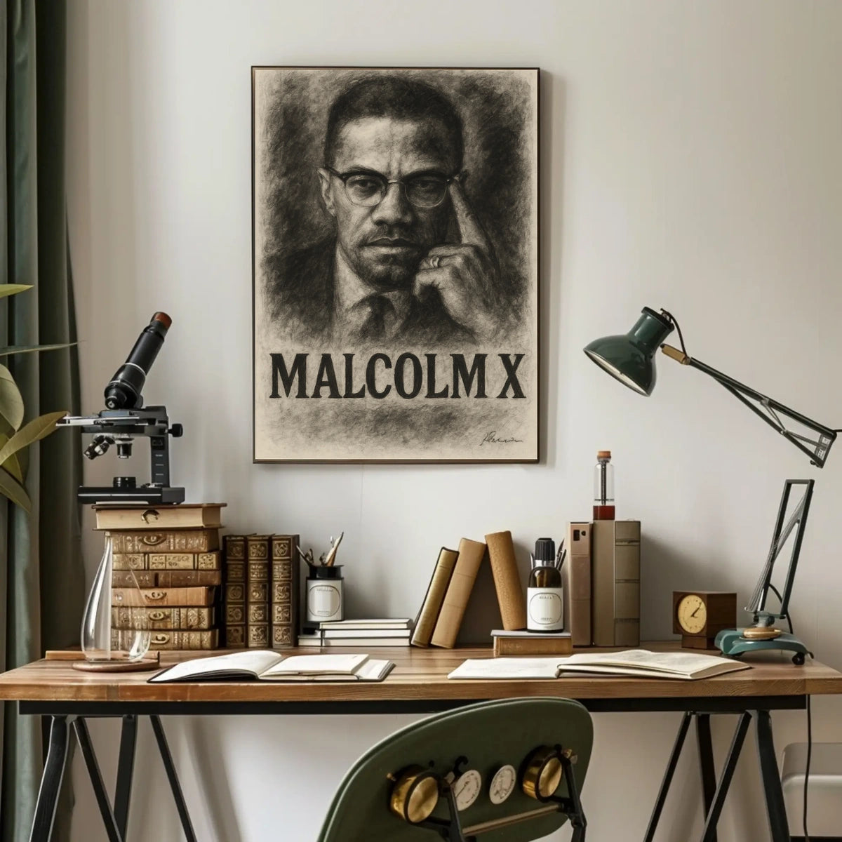 Malcolm X Portrait Poster