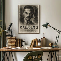 Malcolm X Portrait Poster