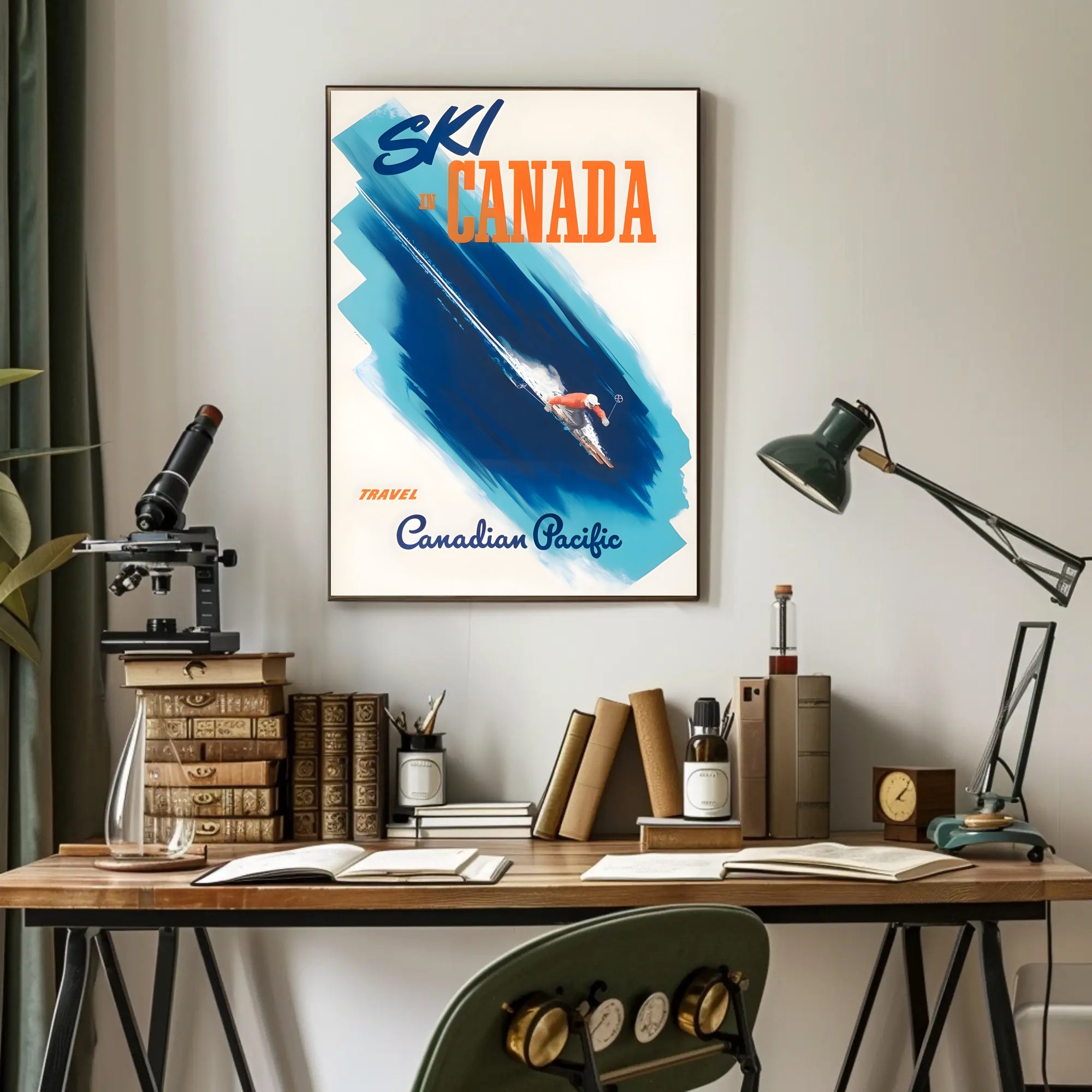 Vintage Canadian Ski Adventure Travel Poster PosterGoat
