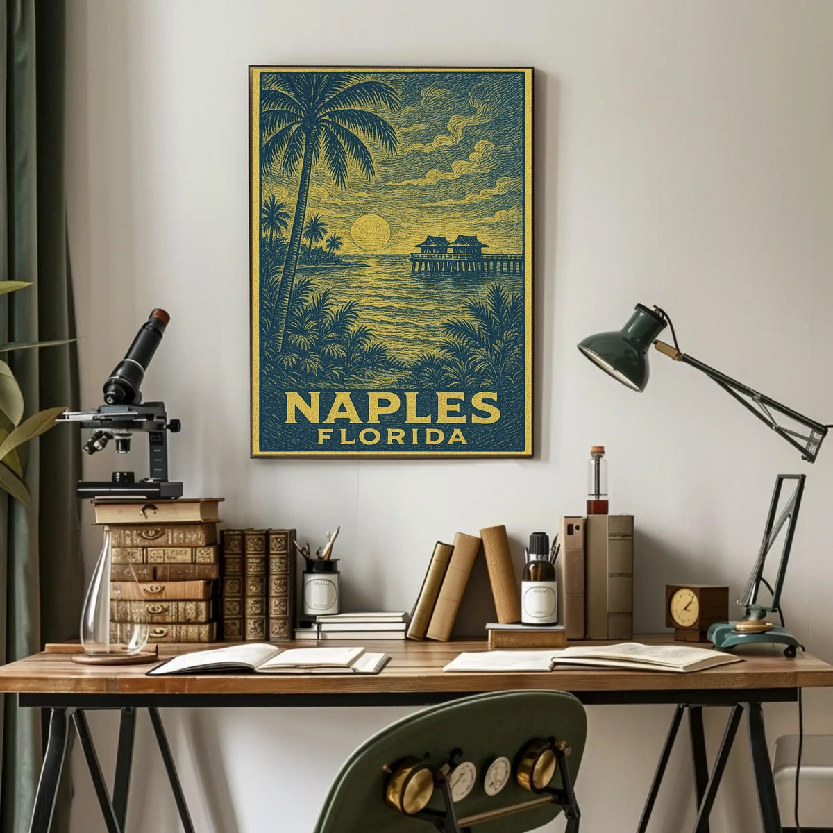 Naples Florida Sunset Poster Wall Art Gulf Coast Decor