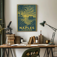 Naples Florida Sunset Poster Wall Art Gulf Coast Decor