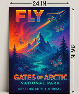 Experience the Unreal: Gates of the Arctic National Park Poster