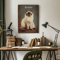 Birman Cat Portrait In Realistic Photography Style Poster