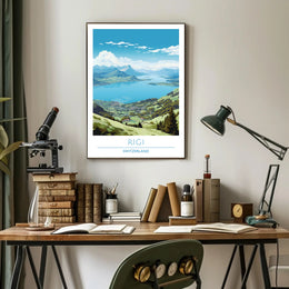 Majestic Swiss Alps Scenic Rigi Travel Poster